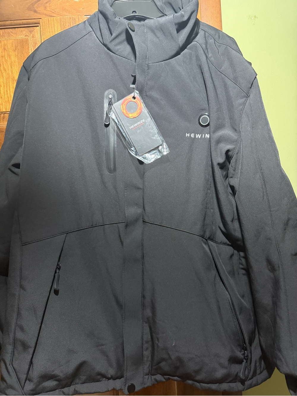 Men’s Black heated Jacket XL